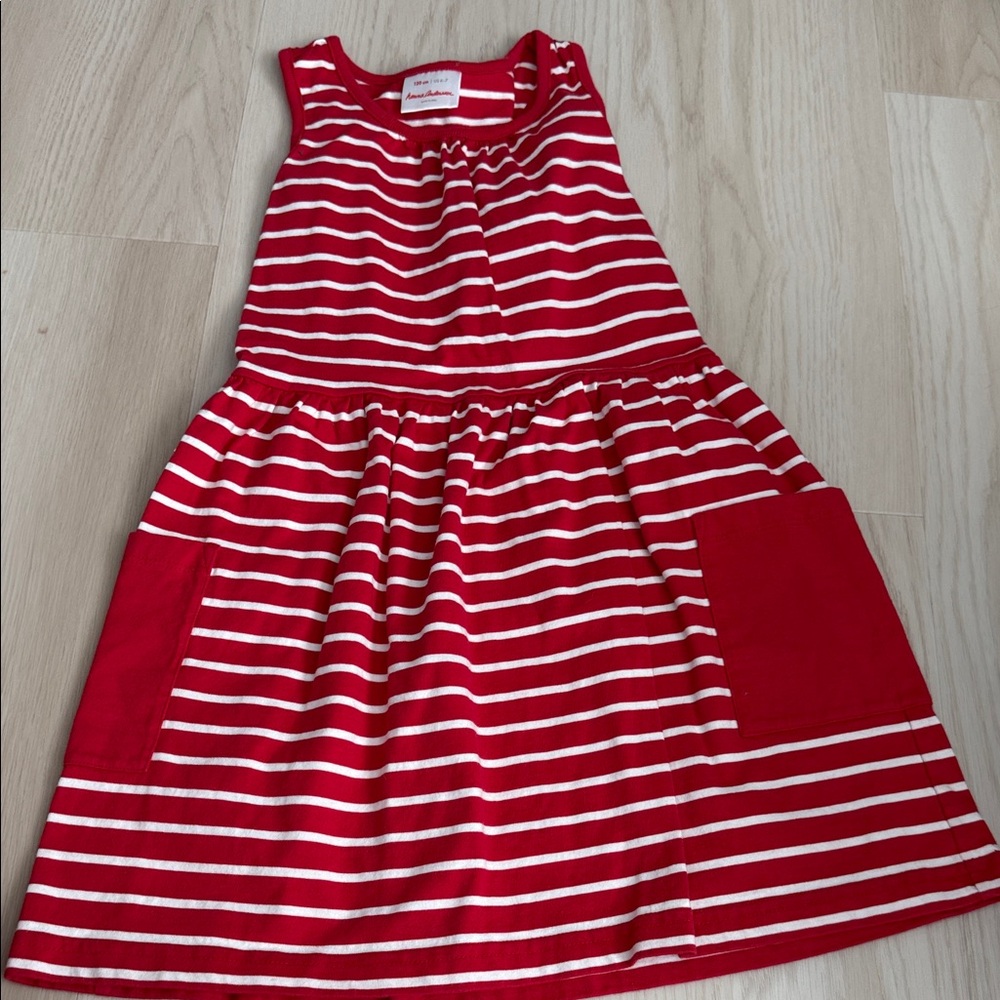 Hanna Andersson Red and White Striped Kids Dress